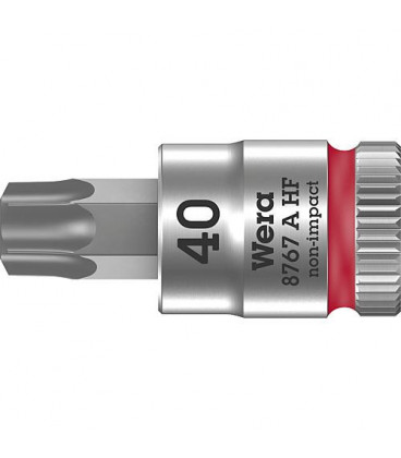 Cle a cliquet WERA 8767 A HF Torx T40 Longueur 28,0mm traction 6,3mm (1/4")