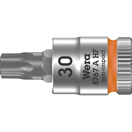 Cle a cliquet WERA 8767 A HF Torx T30 Longueur 28,0mm traction 6,3mm (1/4")