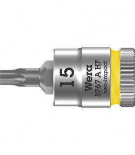Cle a cliquet WERA 8767 A HF Tory T15 Longueur 28,0 mm traction 6,3mm (1/4")