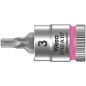 Cle a cliquet WERA 8740 A HF six pans femelle 3mm, L : 28,0mm traction 6,3mm (1/4")