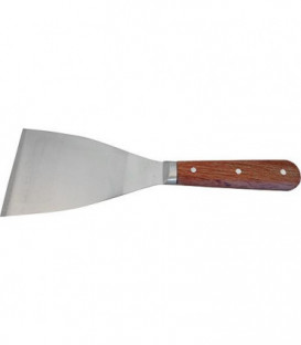 Spatule de peintre 100 mm, Haromac passage, lame conique, INOX Bois de rose