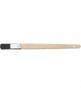 Pinceau plat droit 25 mm noir, manche en bois tole souple