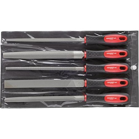 Set de limes GEDORE red 5 pieces en sac plastique