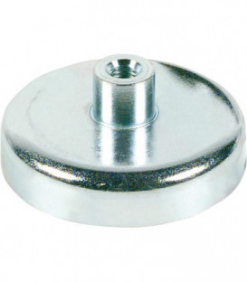 Griffe plate magnetique avec douille filetee T°C max d'utilisation 200°C Dim 13 x 11,5 mm, 1 piece