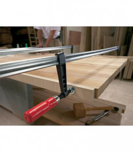 Serre-joint en fonte malleable avec manche en bois 1250x120mm Type TKPN125BE