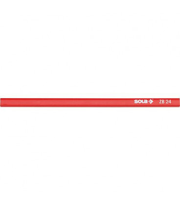 Crayon rouge en bois tilleul Modele ZB 24cm Mine de graphite HB