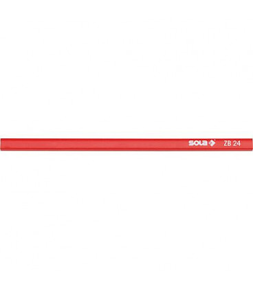 Crayon rouge en bois tilleul Modele ZB 18cm Mine de graphite HB