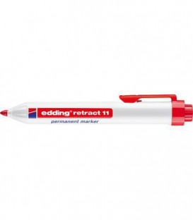 Marqueur permanent edding retract11, pointe ronde diam. 1,5-3,0mm, couleur rouge