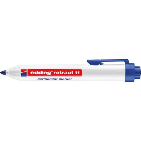 Marqueur permanent edding retract11, pointe ronde diam. 1,5-3,0mm, couleur bleue