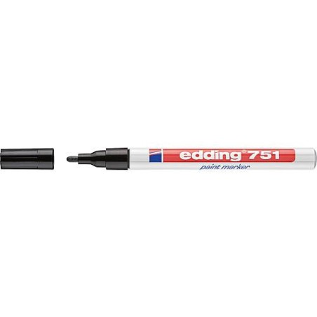 Marqueur Lackmarker 751 noir largeur de trait 1 - 2 mm pointe ronde