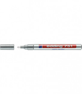 Marqueur Lackmarker 751 argent largeur de trait 1 - 2 mm pointe ronde