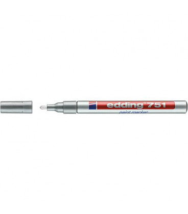 Marqueur Lackmarker 751 argent largeur de trait 1 - 2 mm pointe ronde