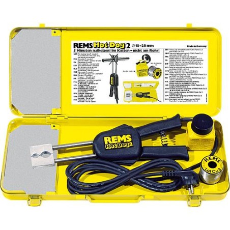 REMS Hot Dog 2 230V 440W dans une Mallette en tole pour tube Cu jusqu'a 28 mm