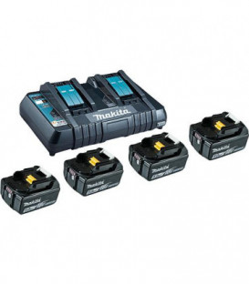 Kit batteries MAKITA 18V 4 x 5,0 Ah Li-Ion battere et un chargeur double 199483-0