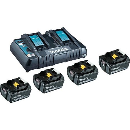 Kit batteries MAKITA 18V 4 x 5,0 Ah Li-Ion battere et un chargeur double 199483-0