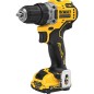 Perceuse-visseuse sans fil DeWalt 12V, DCD701D2-QW avec 2x 2,0 Ah batteries et chargeur