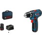 Perceuse visseuse sans fil BOSCH GSR 12V-15 12V avec 2x batteries 2,0 Ah et chargeur