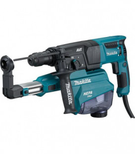 Marteau perforateur Makita 800W, HR2653TJ SDS Plus avec aspirateur integré