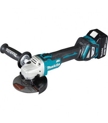 Meuleuse d'angle sans fil MAKITA 18V DGA 511 RTJ avec 2x 5,0 Ah batteries et chargeur