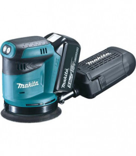 Ponceuse excentrique sans fil MAKITA DBO180RTJ 18V avec 2x batteries 5,0 Ah et chargeur