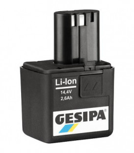 Batterie de rechange GESIPA 14,4V, 2,6 Ah Li-Ion, convient pour batterie Bird et Fire