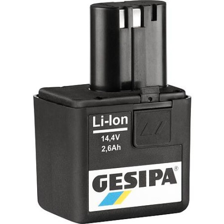 Batterie de rechange GESIPA 14,4V, 2,6 Ah Li-Ion, convient pour batterie Bird et Fire