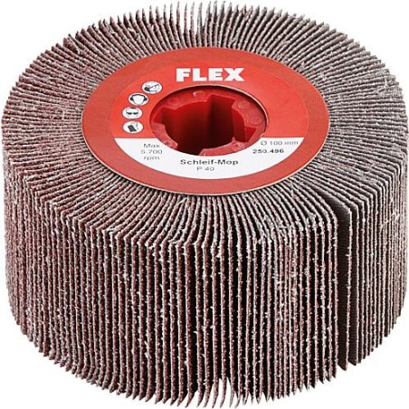 Toile émerie FLEX pour éliminer la laque diam. 100 x 100 mm, grain 40