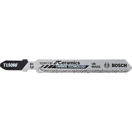 Lame scie sauteuse BOSCH® T150RF Carbide pr carrelage et ceramique Long. 83mm, emb. : 3 pc.