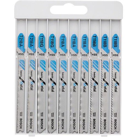 Kit Lames scie sauteuse BOSCH® 10 pc. pr decoupe du metal