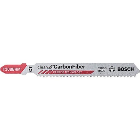 Lame scie sauteuse BOSCH® T128BHM Carbide pr plastique Long. 92 mm emb. : 3 pc.