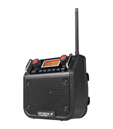 Radio de chantier Mybox2 UKW 5 avec RDS, noire 180x180x130 mm