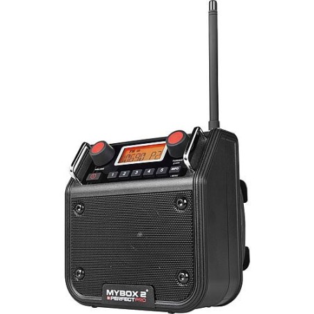 Radio de chantier Mybox2 UKW 5 avec RDS, noire 180x180x130 mm