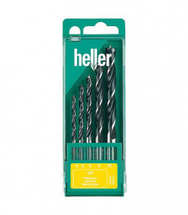 Kit meches a bois 3 pointes HELLER CV, 5 pieces d : 4/5/6/8/10 mm