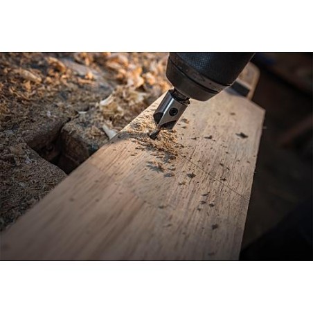 Alesoirs-fraise creuse HELLER convient pour foret bois d : 4,0mm longueur 25 mm