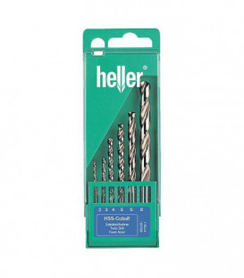 Kit foret acier special cobalt HELLER HSS-CO DIN 338 RN,6 pcs d : 2,0-8,0 mm