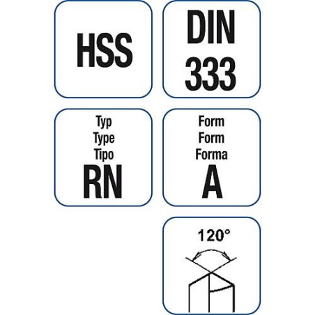HSS Foret a centrer DIN 333 A 3,15x1,25 1 piece