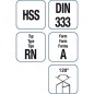 HSS Foret a centrer DIN 333 A 5,0x2,0 1 piece