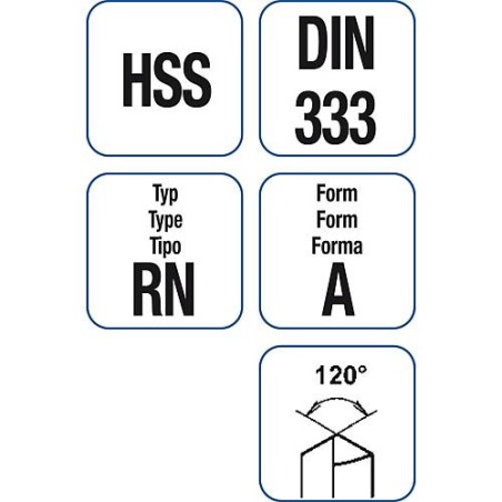 HSS Foret a centrer DIN 333 A 3,15x1,0 1 piece (emballage)