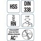 HSS Foret helicoidal blanc court RN DIN 338 9,1 10 pieces (emballage)