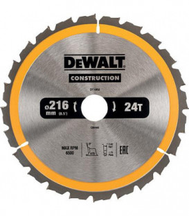 Lame de scie circulaire diam. 216 x 30 mm +24 dents alternes convient pour DeWalt DWS773