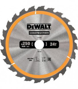 Lame de scie circulaire diam. 250 x 30 mm +24 dents alternes pour DeWalt DW743N/DW745