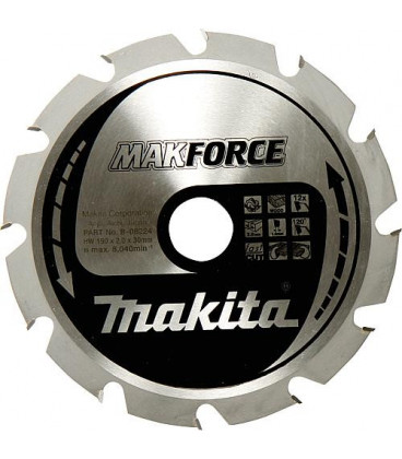 Lame de scie circulaire MAKITA diam. 190 x 30 mm 24 dents pour coupe verticale et transverale du bois