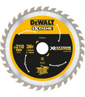 Lame de scie circulaire DeWalt, DT99566 XR Extreme Runtime 36Z 210/30 mm
