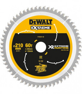 Lame de scie circulaire DeWalt, DT99567 XR Extreme Runtime 60Z 210/30mm