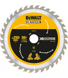 Lame de scie circulaire DeWalt, DT99572 XR Extreme Runtime 36Z 250/30 mm