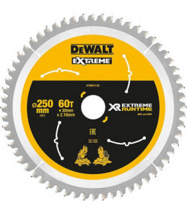 Lame de scie circulaire DeWalt, DT99573 XR Extreme Runtime 60Z 250/30 mm