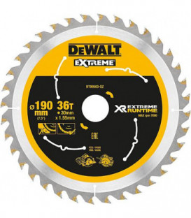 Lame scie circulaire DeWalt, DT99563 XR Extreme Runtime 36Z 190/30 mm pour scie circulaire manuelle