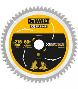 Lame de scie circulaire DeWalt, DT99570 XR Extreme Runtime 60Z 216/30mm