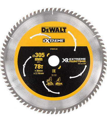 Lame de scie sabre DeWalt DT99576 diam. 305 x 30 mm avec 78 dents