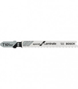 Lames de scie sauteuse BOSCH T101BIF, L : 83mm, 5 pieces, pour coupe droite propre du bois